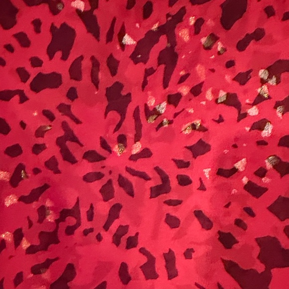 Red Floral Scarf - Picture 2 of 5